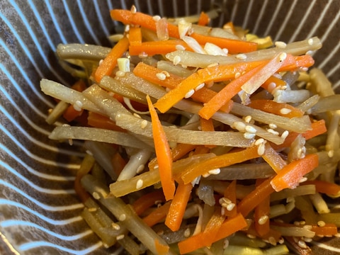 業スーのごぼうにんじんミックスで時短きんぴら